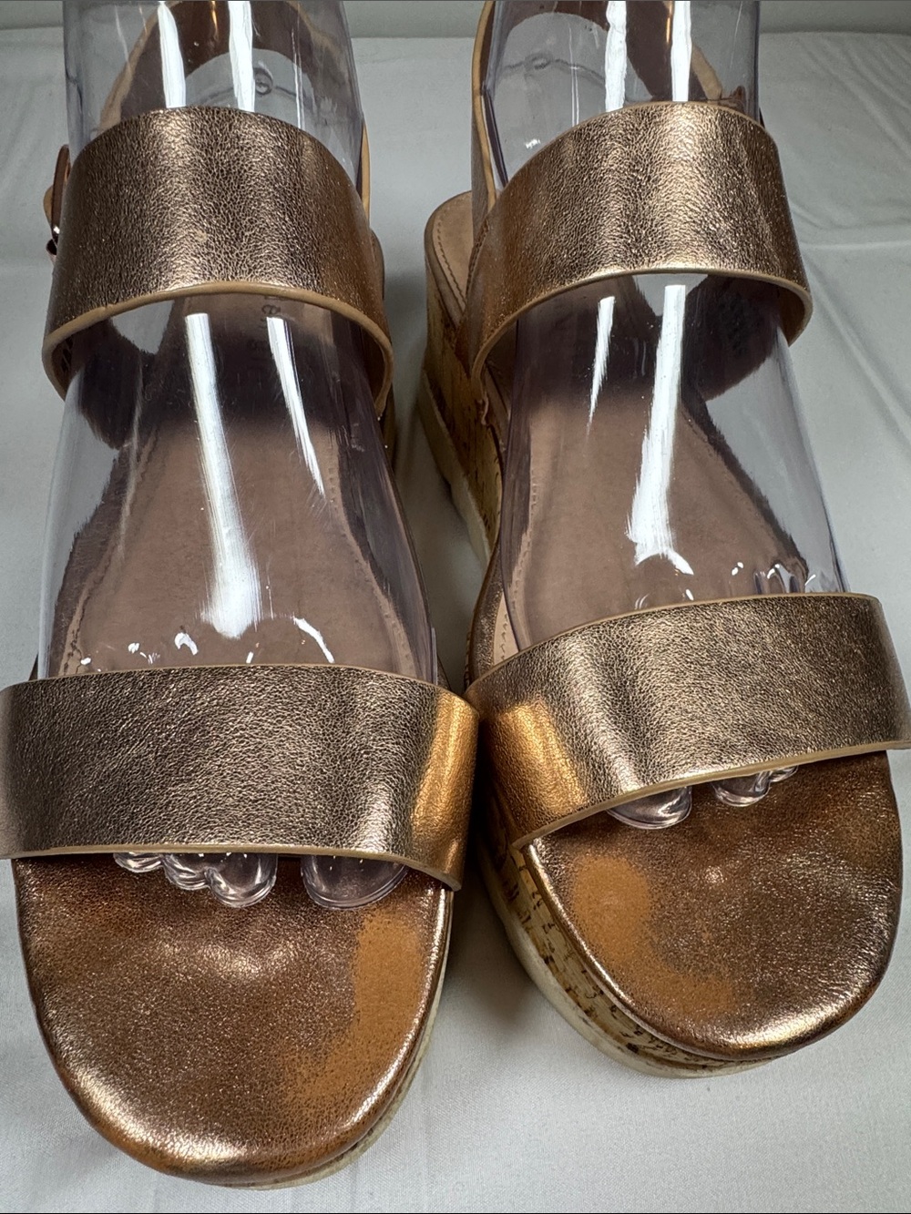 Madden Girl Rose Gold Cork Platform Sandal 8 leather - Picture 3 of 8